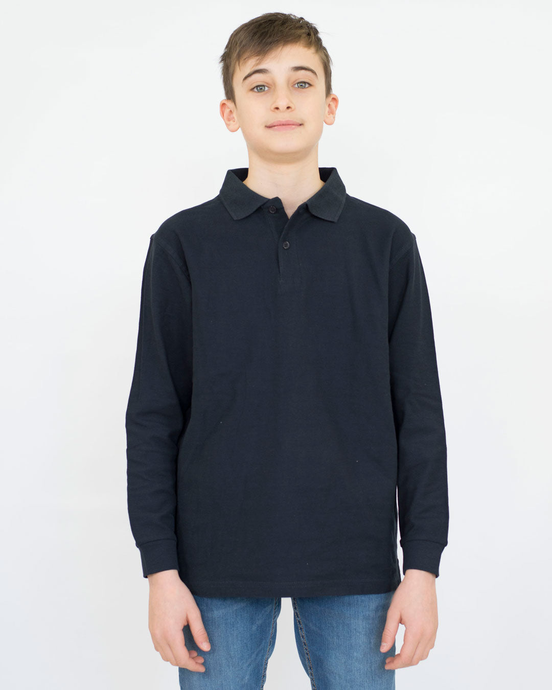K-way polo in piquè manica corta bambino blu
