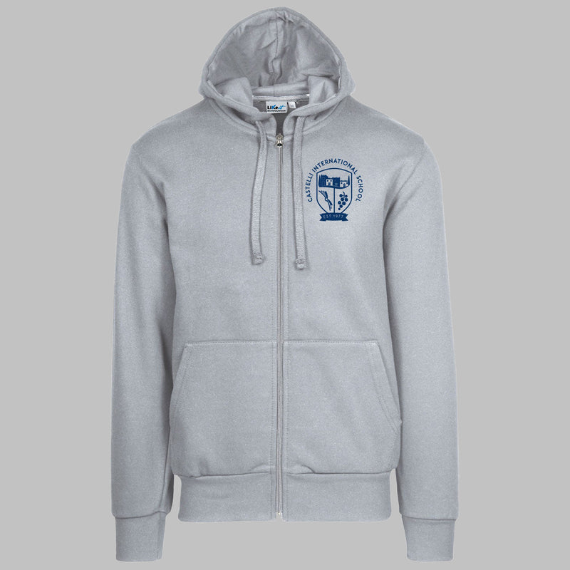 Felpa Zip con Cappuccio Pesante [Castelli International School]