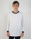 T-shirt Bambino Manica Lunga [Sarah] in Cotone Colori a Contrasto - Made in Italy