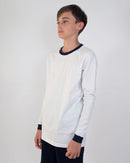 T-shirt Bambino Manica Lunga [Sarah] in Cotone Colori a Contrasto - Made in Italy