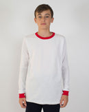 T-shirt Bambino Manica Lunga [Sarah] in Cotone Colori a Contrasto - Made in Italy