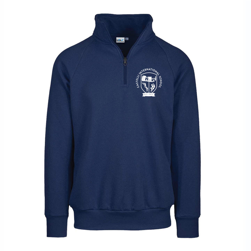 Felpa Zip con Collo Alto Pesante [Castelli International School]