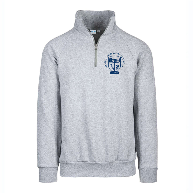 Felpa Zip con Collo Alto Pesante [Castelli International School]
