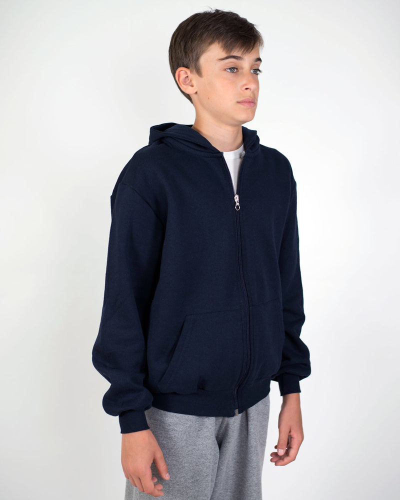 Felpa Cappuccio Bambino [Zippy] in Cotone con Zip Lunga - Made in Italy