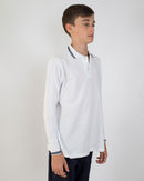 Polo Manica Lunga Bambino [Thunder] in Cotone Piquè - Made in Italy