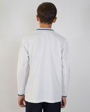 Polo Manica Lunga Bambino [Thunder] in Cotone Piquè - Made in Italy