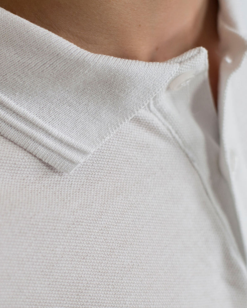 Polo Manica Lunga Bambino [Thunder] in Cotone Piquè - Made in Italy