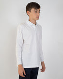 Polo Manica Lunga Bambino [Thunder] in Cotone Piquè - Made in Italy