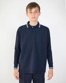 Polo Manica Lunga Bambino [Thunder] in Cotone Piquè - Made in Italy