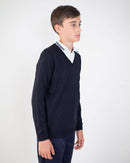 Pullover Maglioncino Collo a V [Cloud] in Cotone - Made in Italy