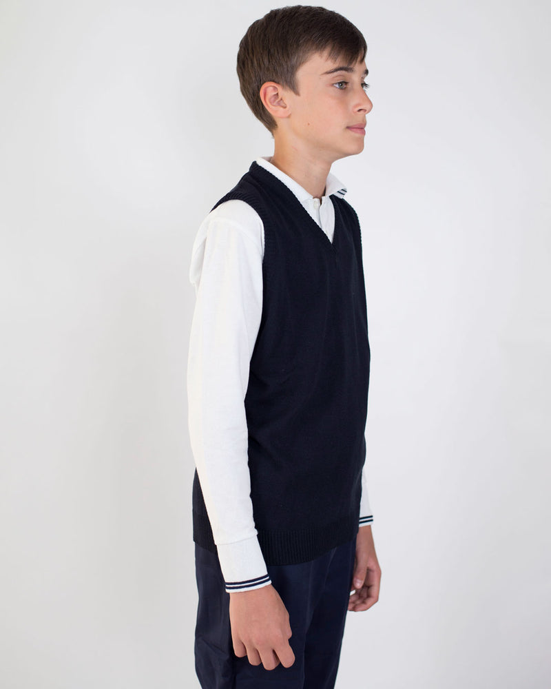Pullover Gilet Collo a V [Marcus] in Cotone - Made in Italy
